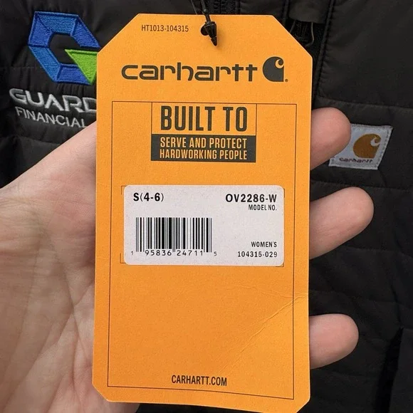 Carhartt Rain Defender Lightweight Insulated Vest OV2286-W Women's Size Small - Picture 5 of 9